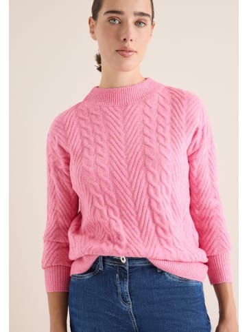 Cecil Pullover mit Zopfmuster in Rosa