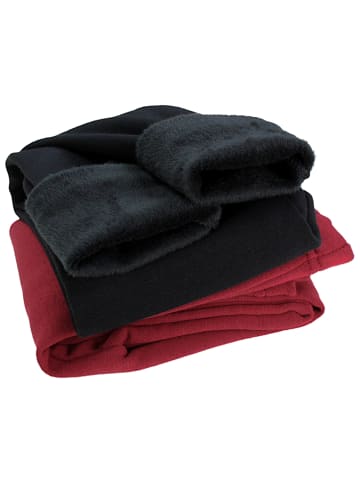 TupTam Mädchen Winter Leggings 2er PACK Gefüttert in schwarz/rot