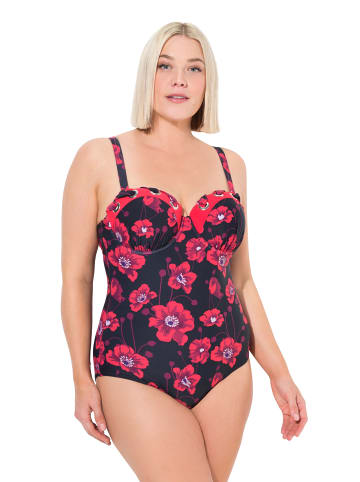 Ulla Popken Badeanzug in schwarz