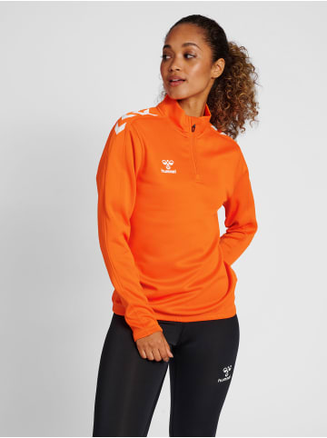Hummel Halbreißverschluss Sweatshirt Hmlcore Damen in ORANGE TIGER