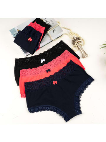 LOREZA 6er Set Pantys - Spitze - Bunt