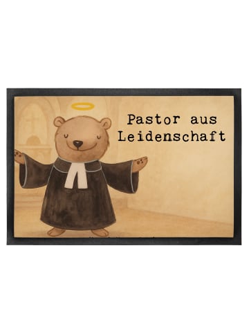 Mr. & Mrs. Panda fußmatte Pastor Leidenschaft Design mit Spruch in Weiß