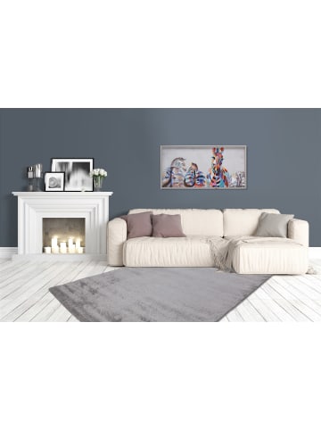 Kayoom Hochflor Teppich Saint in silber - rechteckig
