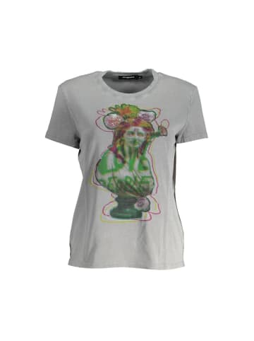 Desigual Grau Baumwolle Damen T-Shirt
