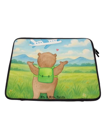 Mr. & Mrs. Panda Hülle Laptop Bär Flugzeug Design ohne Spruch in Weiß