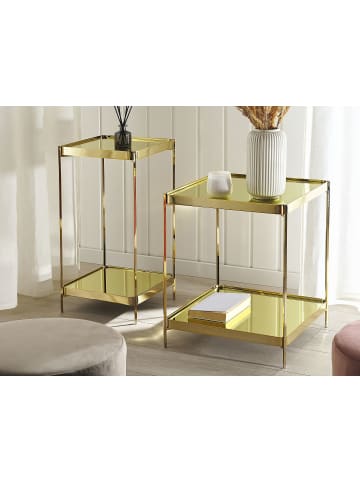 Beliani Beistelltisch ALSEA in Gold - (W) 29 x (H) 60 x (L) 29 cm