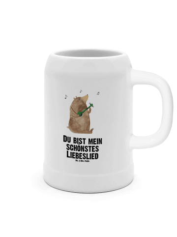 Mr. & Mrs. Panda Tonkrug Bär Lied mit Spruch in Weiß