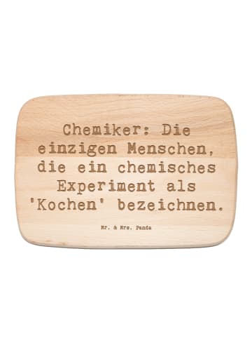 Mr. & Mrs. Panda Holz Servierbrett Spruch Chemiker Koch mit Spruch in Transparent