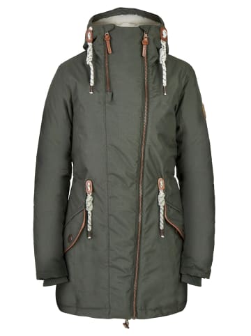 Brave Soul Kurzmantel Daisy in khaki/twotone