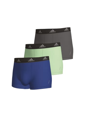 Adidas Sportswear Retro Short / Pant Active Micro Mesh in Blau / Hellgrün / Dunkelgrau