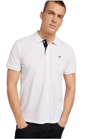 Tom Tailor Poloshirt BASIC CONTRAST in Weiß