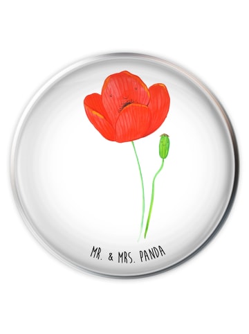 Mr. & Mrs. Panda Stöpsel Waschbecken Blume Mohnblume ohne Spruch in Weiß