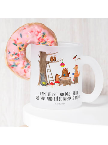 Mr. & Mrs. Panda Teetasse Waldtiere Picknick mit Spruch in Transparent