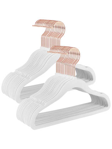 SONGMICS 50er-Set: Kleiderbügel Breanna in Weiß - (B)20.5 x (H)0.5 x (T)30 cm