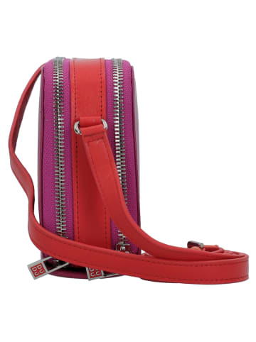 DuDu Ines Umhängetasche Leder 19 cm fuchsia