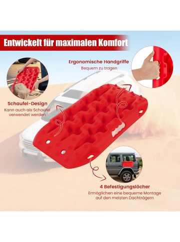 COSTWAY 2 Stk. Anfahrhilfe in Rot