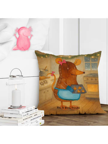 Mr. & Mrs. Panda kuschelkissen 40x40 Maus Kekse Design ohne Spruch in Weiß