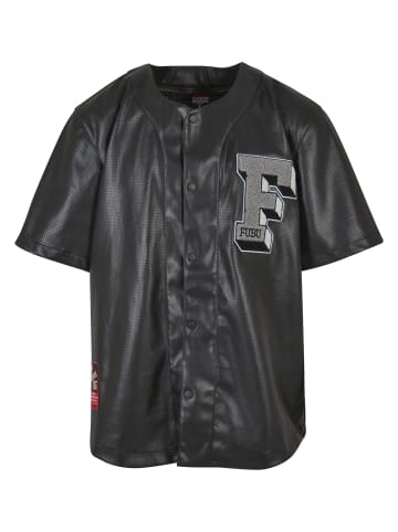 FUBU Short Sleeve Shirt in black/lightblue