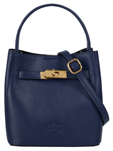 Cluty Umhängetasche echt Leder in blau
