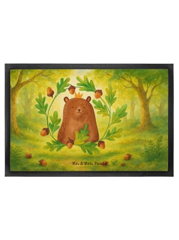 Mr. & Mrs. Panda Schmutzfangmatte Bär König Design ohne Spruch in Weiß