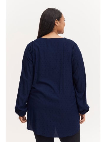 Fransa Langarmbluse FPCOYA TU 1 20611094  Bluse mit V-Ausschnitt in Blau