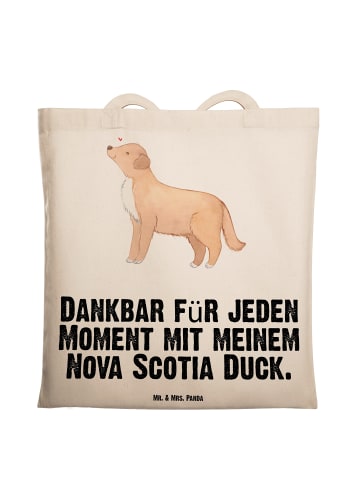 Mr. & Mrs. Panda Strandtasche Nova Scotia Duck Moment mit Spruch in Creme