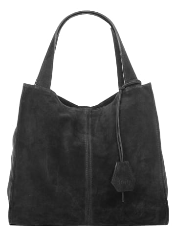 Forty degrees Shopper echt Leder in schwarz