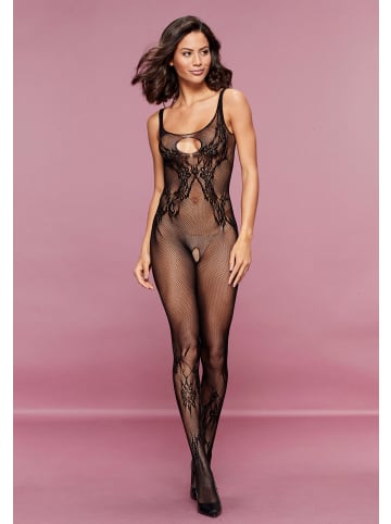 PETITE FLEUR GOLD Bodystocking-Ouvert in schwarz