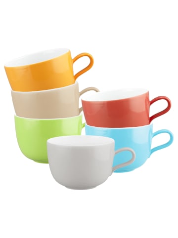 Seltmann Weiden 6er Set Milchkaffeetassen Liberty Pure Colors 380 ml in Mixed