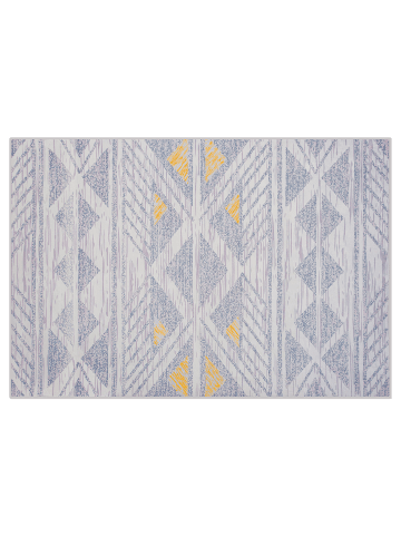 Beliani Kurzflor KARGI in Grau/Gelb - (W) 140 x (H) 1 x (L) 200 cm