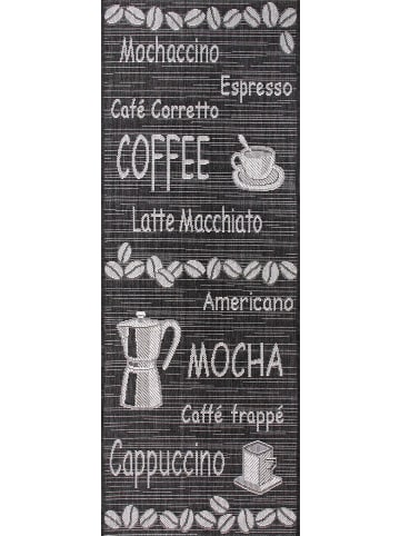 Peyer-Syntex 1 Läufer Jeans 19229-Kaffee Fb.anthrazit 80/200 cm in anthrazit