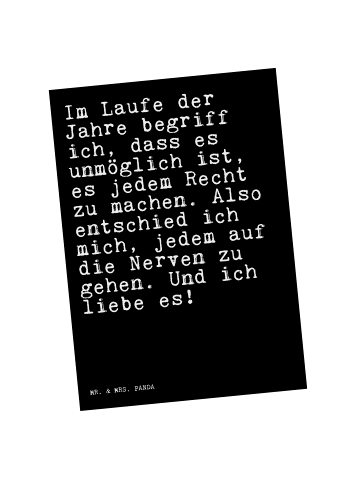 Mr. & Mrs. Panda Grußkarte Im Laufe der Jahre... mit Spruch in Schwarz