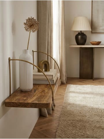 KADIMA DESIGN Wandregal 60x25x22 cm Massivholz / Metall Hängeregal