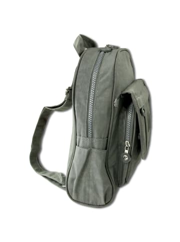 Bag Street Cityrucksack, Freizeitrucksack Nylon grau ca. 26cm breit ca. 30cm hoch