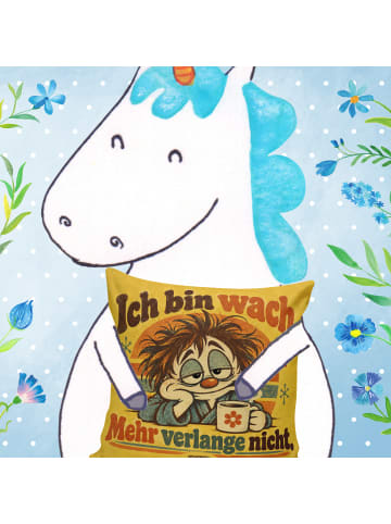 Mr. & Mrs. Panda Kopfkissen Charakter Gesicht müde Design mit Sp... in Weiß