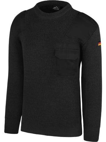 Normani Outdoor Sports Herren BW-Pullover mit Schurwolle Barntrup in Schwarz