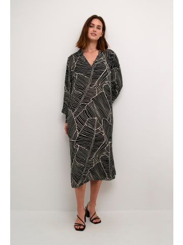 Kaffe Kleid KAgenette Loose fit in Black/Turtledove Leaf Print