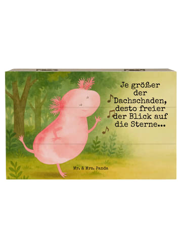 Mr. & Mrs. Panda Box mit Deckel Axolotl Tanzen Design mit Spruch in Weiß