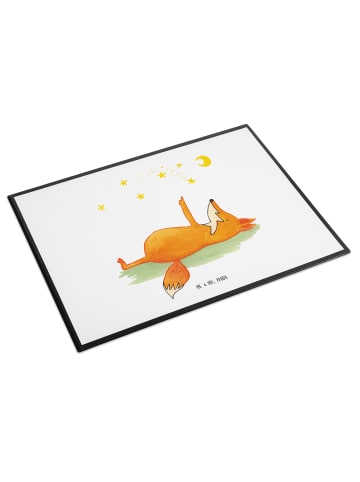 Mr. & Mrs. Panda Schreibunterlage Fuchs Sterne ohne Spruch in Weiß