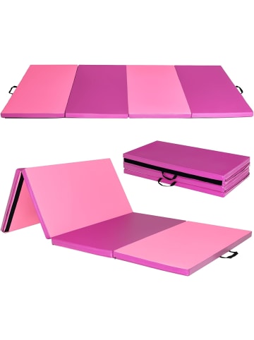 COSTWAY Gymnastikmatte 240x117x5cm in Rosa