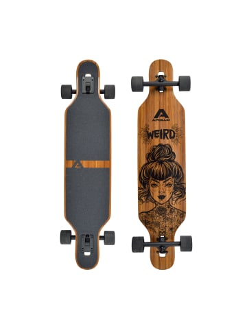 Apollo Twin Tip DT Fiberglas Longboard " Weird " in holz