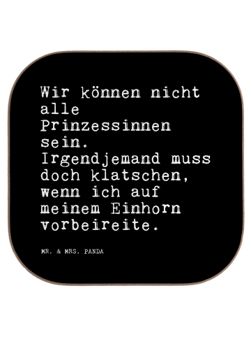 Mr. & Mrs. Panda Tassen Untersetzer Wir können nicht alle... mit... in Schwarz