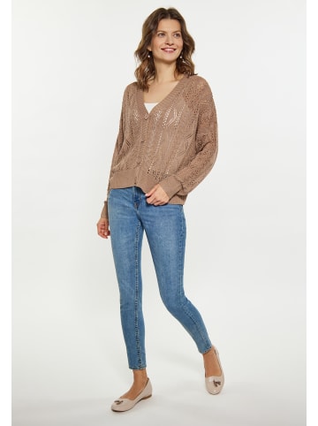 Usha Damen Cardigan in Taupe