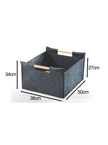 kobolo Kaminholzkorb LOGCARRYALL33 in Grau