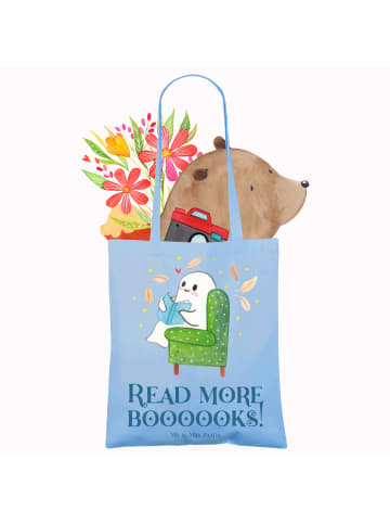 Mr. & Mrs. Panda Tasche Gespenst  Buch  mit Spruch in Sky Blue