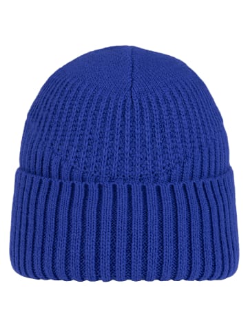 Buff Buff Knitted Fleece Hat Beanie in Blau