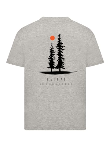 F4NT4STIC T-Shirt Escape Discover the World Pinetree in grau meliert