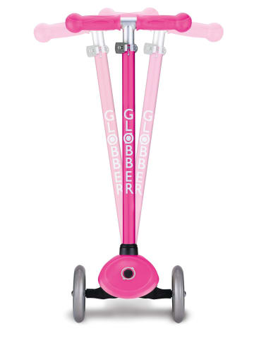GLOBBER Scooter PRIMO LIGHTS Roller in neon pink, mit Leuchtrollen