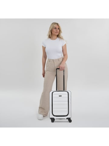 Redolz Essentials 17 4-Rollen Kabinentrolley 55 cm Soft-Pocket Laptopfach white