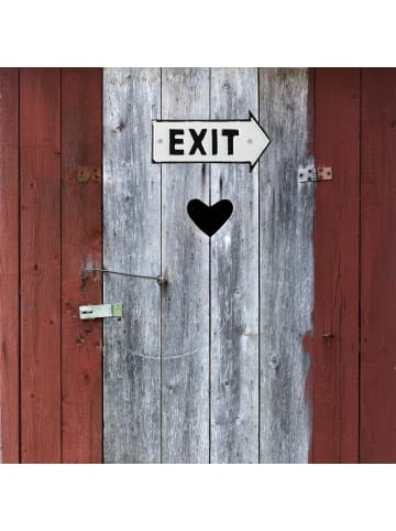 relaxdays Exit Schild in Weiß/schwarz